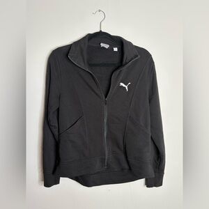 Puma Black Full-Zip Jacket with White Logo